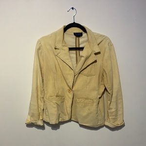 Mustard yellow blazer top